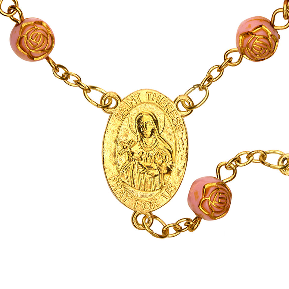 FREE St. Therese Golden Rose One Decade Rosary