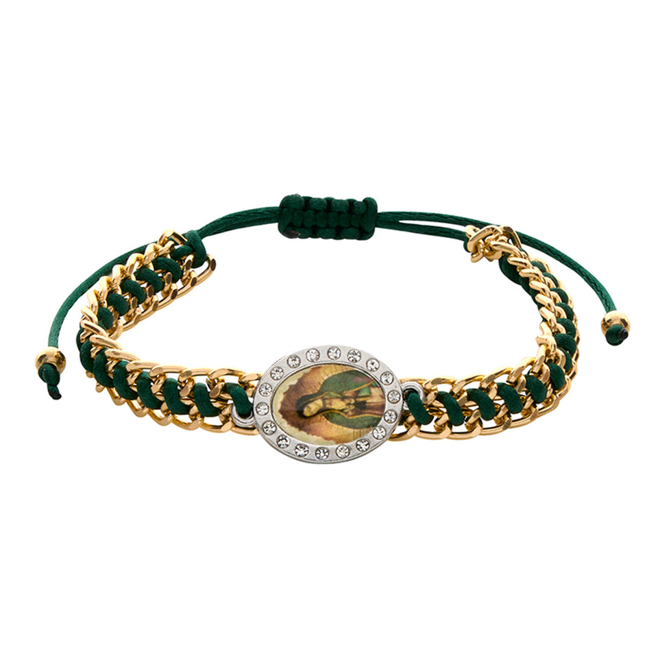 FREE Our Lady of Guadalupe Braided Gold Bracelet