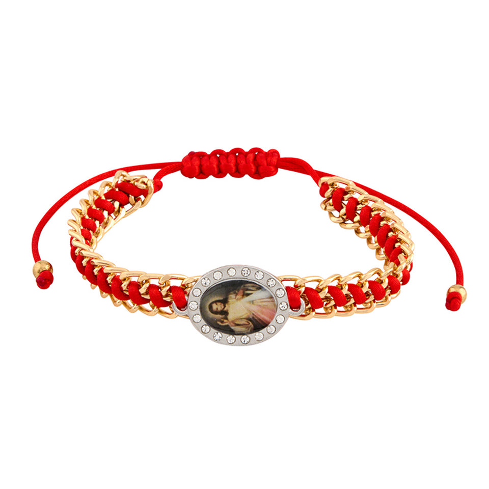 FREE Divine Mercy Braided Gold Bracelet