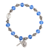 FREE Blue Miraculous Crystal Rosary Bracelet