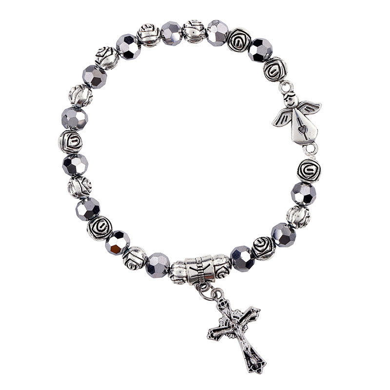FREE Angel Rose Bead Rosary Bracelet