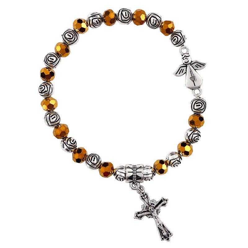 FREE Angel Rose Bead Rosary Bracelet
