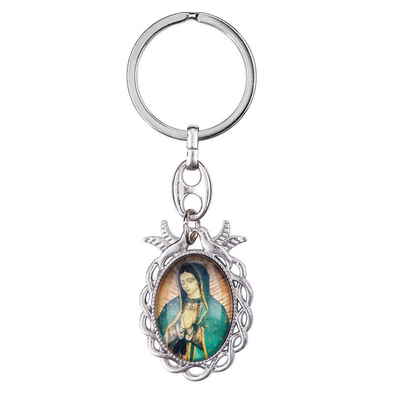 Our Lady of Guadalupe Doves Key Chain