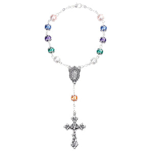 FREE Colorful Pearl Miraculous Auto Rosary