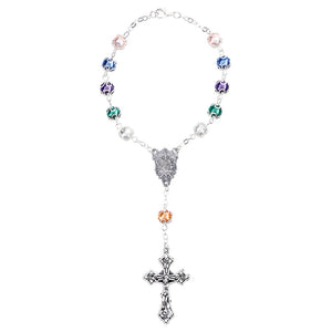 FREE Colorful Pearl Miraculous Auto Rosary