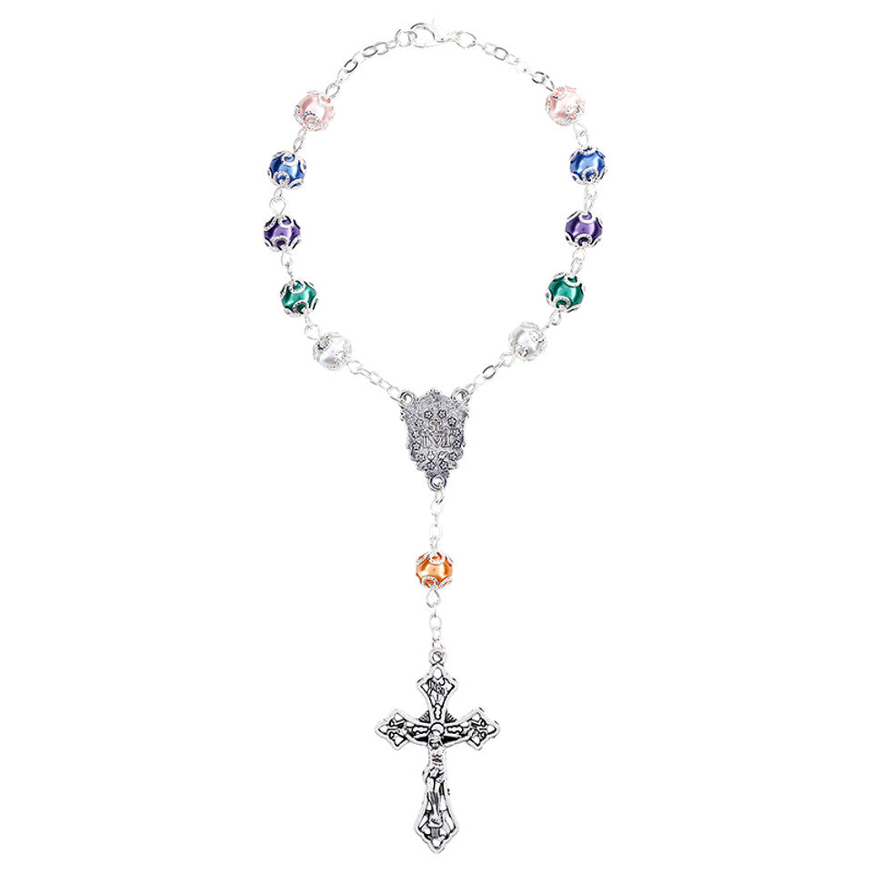 FREE Colorful Pearl Miraculous Auto Rosary