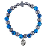 FREE St. Michael Hematite and Marble Rosary Bracelet