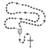 FREE Hematite Sacred Heart Rosary