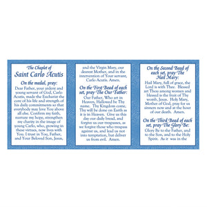 St. Carlo Acutis Chaplet w/ Prayers