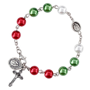 FREE Multicolor Holy Family Christmas Rosary Bracelet