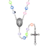 FREE Blessed Mother Colorful Heart Bead Rosary