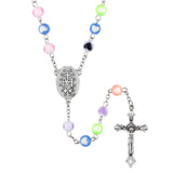 FREE Blessed Mother Colorful Heart Bead Rosary