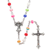 FREE Multicolor Guardian Angel Stripe Bead Rosary