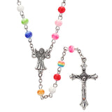 FREE Multicolor Guardian Angel Stripe Bead Rosary