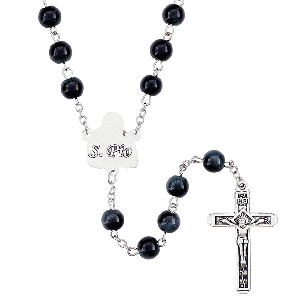 FREE St. Pio Marble Bead Rosary