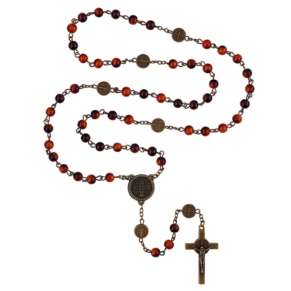 FREE St. Benedict Bronze Finish Rosary