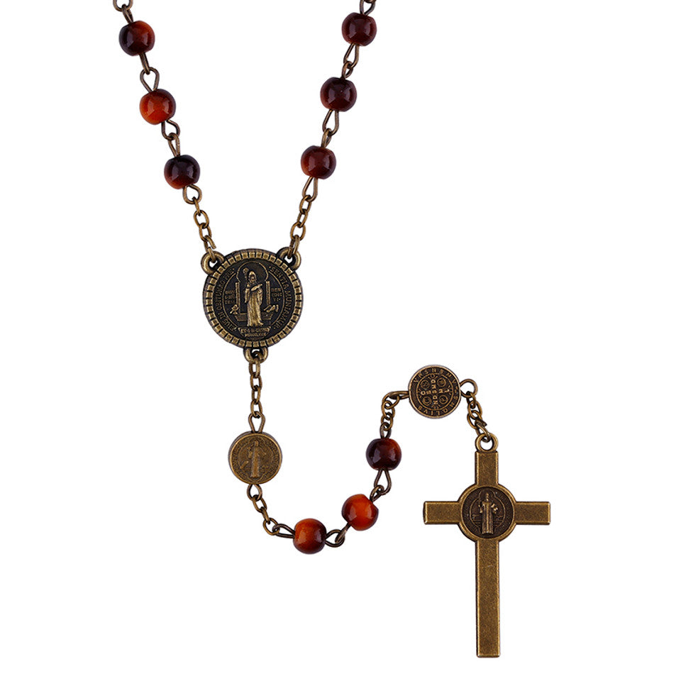 FREE St. Benedict Bronze Finish Rosary