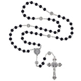 FREE St. Benedict Black Glass Rosary