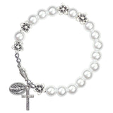 FREE Blessed Mother Pearl and Flower Bracelet