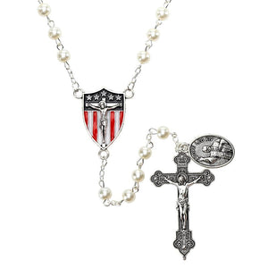 Pope Leo XIV Glass Pearl Rosary ($10 Special)