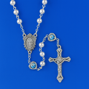 FREE Blessed Mother Pearl and Heart Rosary