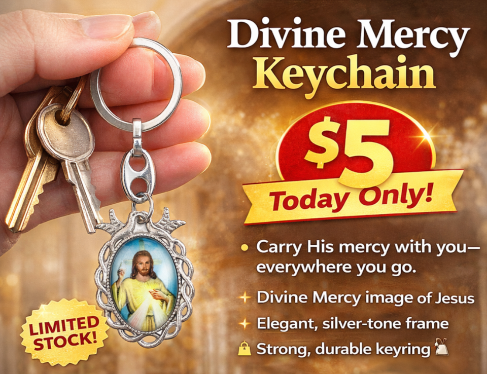 Divine Mercy Doves Key Chain
