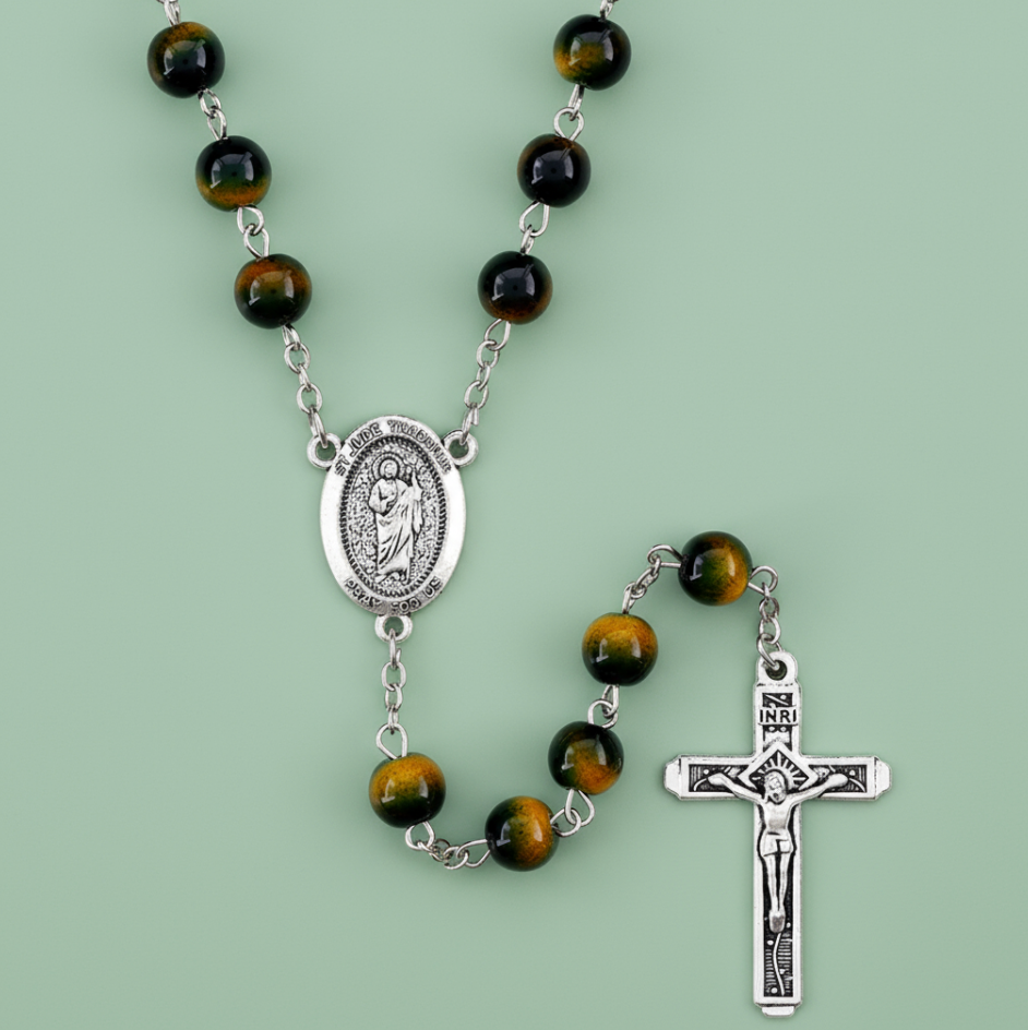 FREE St. Jude Marble Bead Rosary