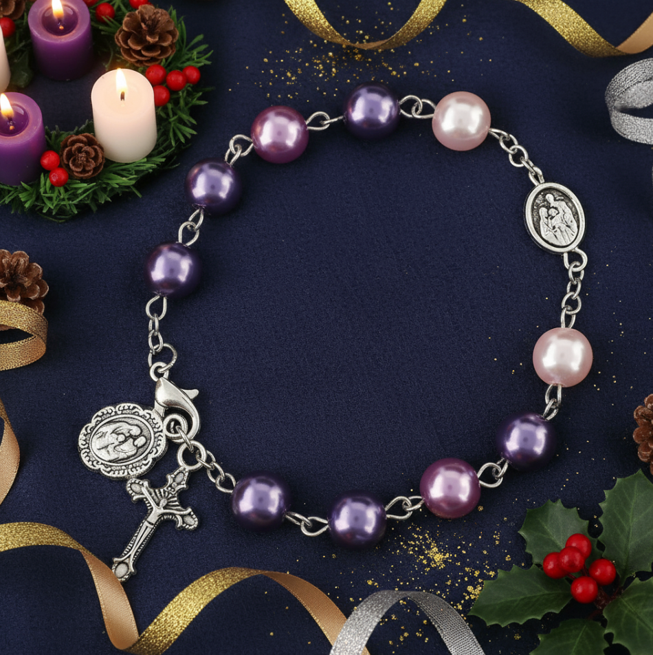 FREE Holy Family Advent Rosary Bracelet