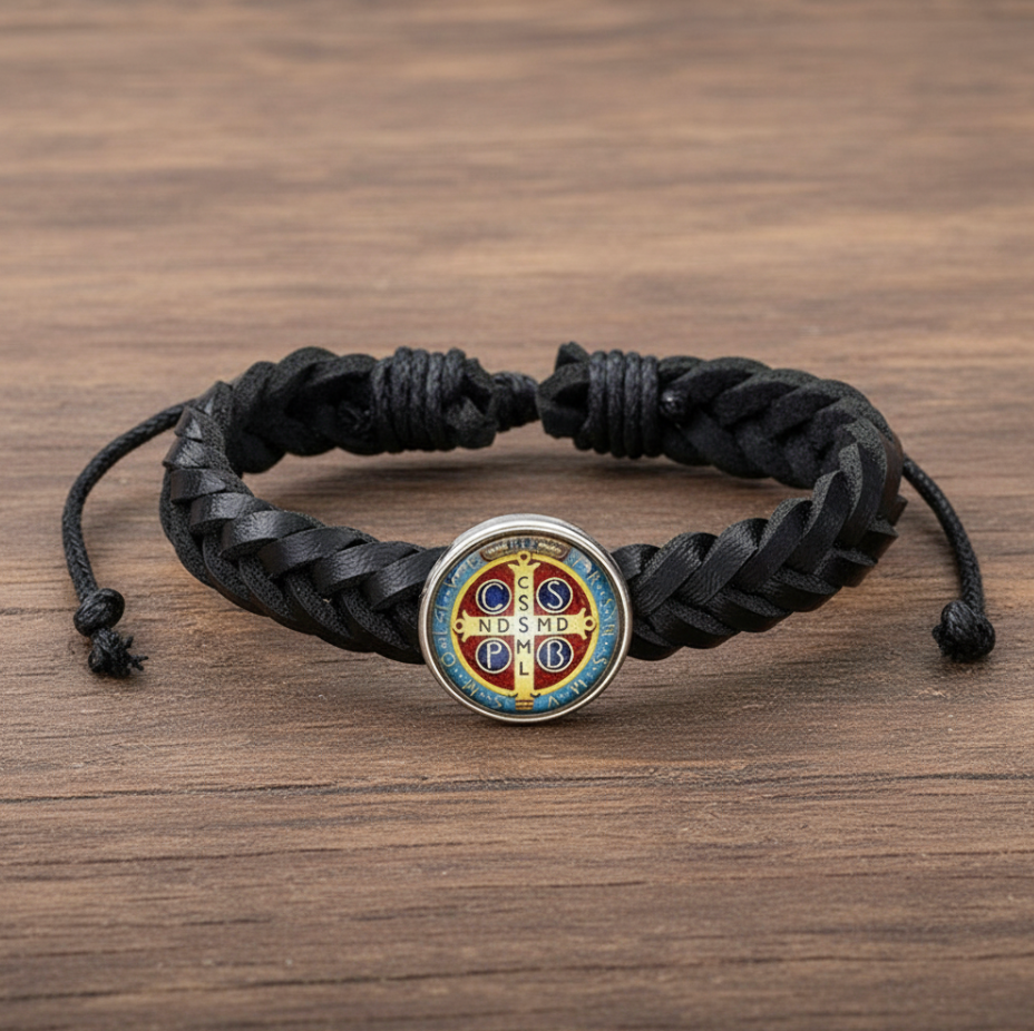 FREE St. Benedict Braided Bracelet