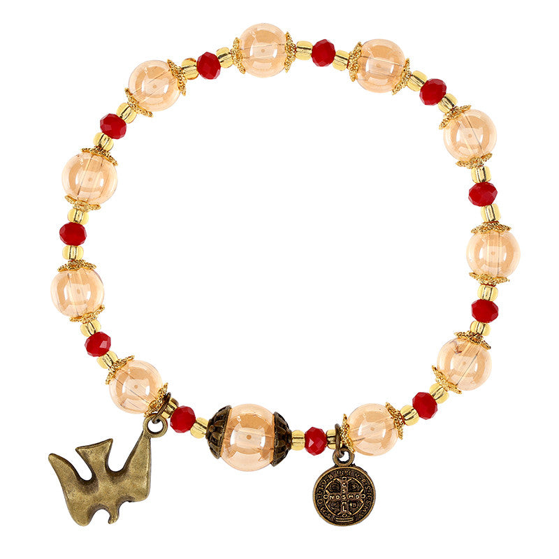 FREE St. Benedict and Holy Spirit Rosary Bracelet
