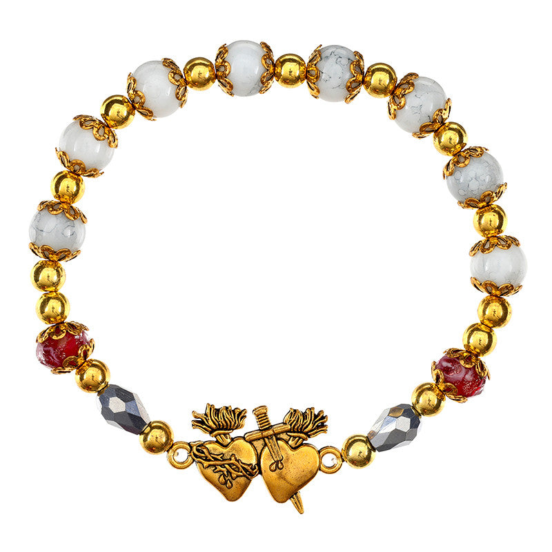 Sacred Hearts Rosary Bracelet (50% OFF)