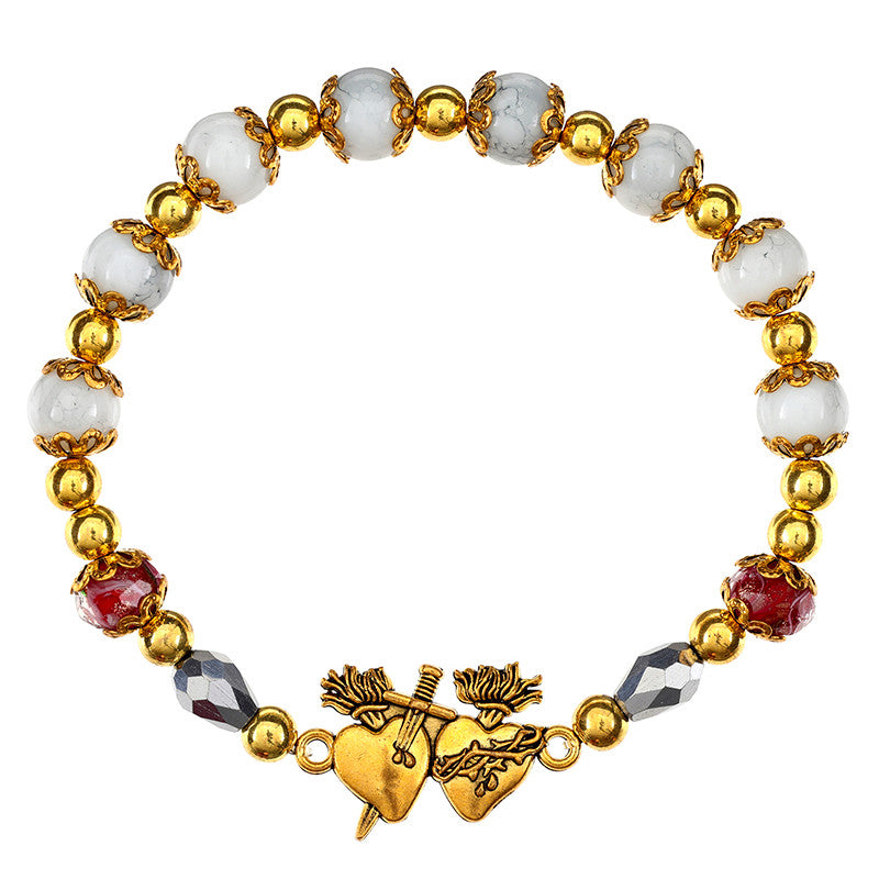 Sacred Hearts Rosary Bracelet (50% OFF)