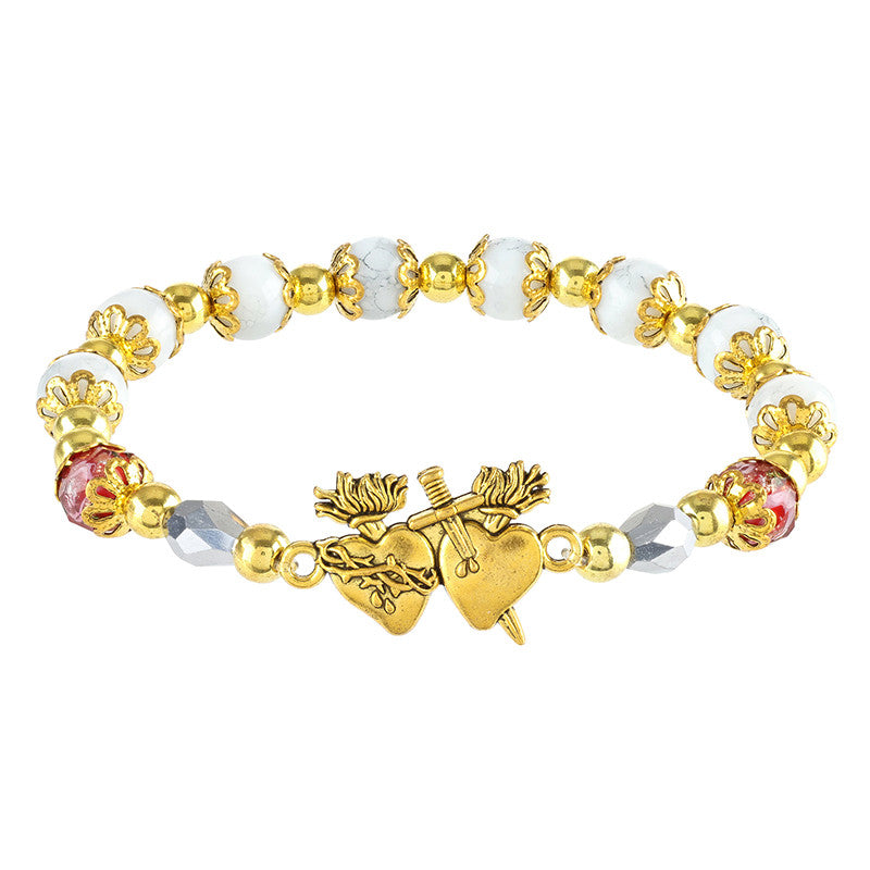 Sacred Hearts Rosary Bracelet (50% OFF)