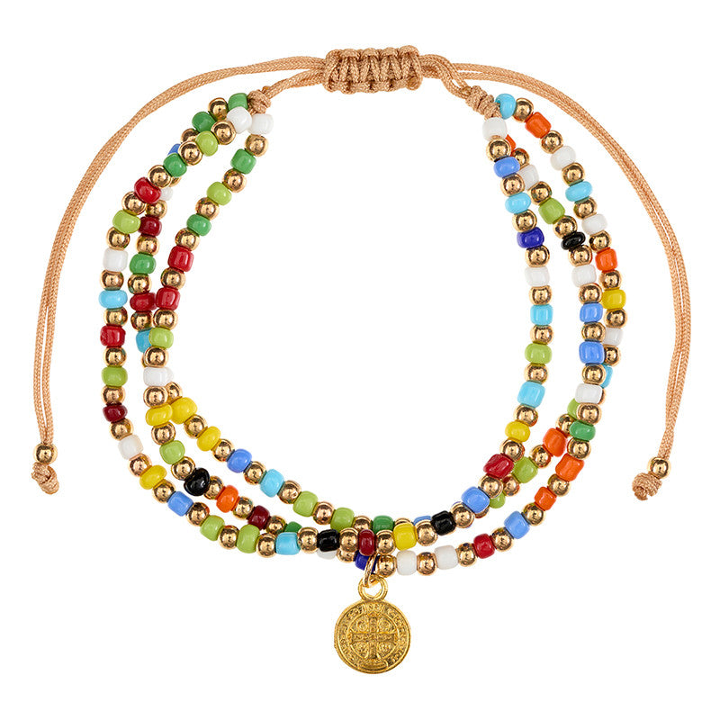 FREE Colorful St. Benedict Triple Cord Bracelet