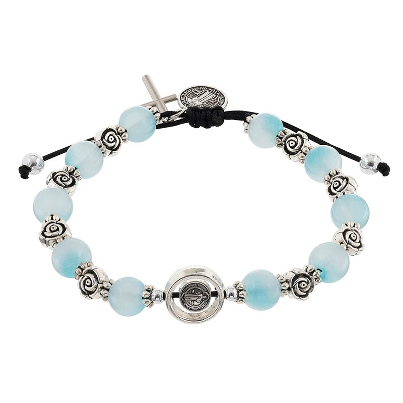 FREE St. Benedict Frosted Bead Rosary Bracelet