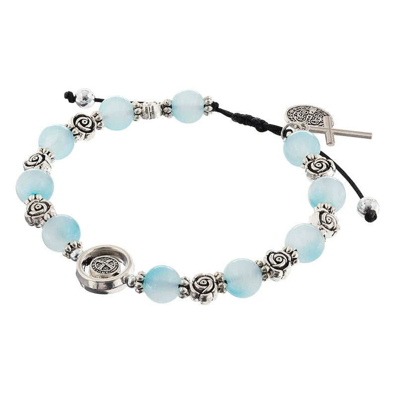 FREE St. Benedict Frosted Bead Rosary Bracelet