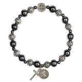 FREE St. Benedict Hematite Rosary Bracelet