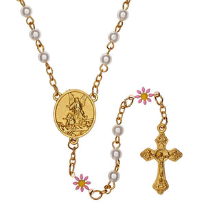 FREE Pearl Daisy Guardian Angel Rosary