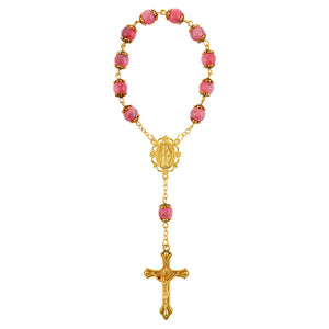 Pink Miraculous Mary One-Decade Rosary