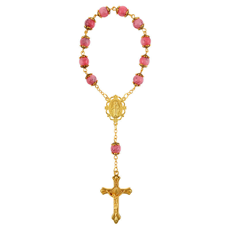 FREE Pink Miraculous Mary One-Decade Rosary