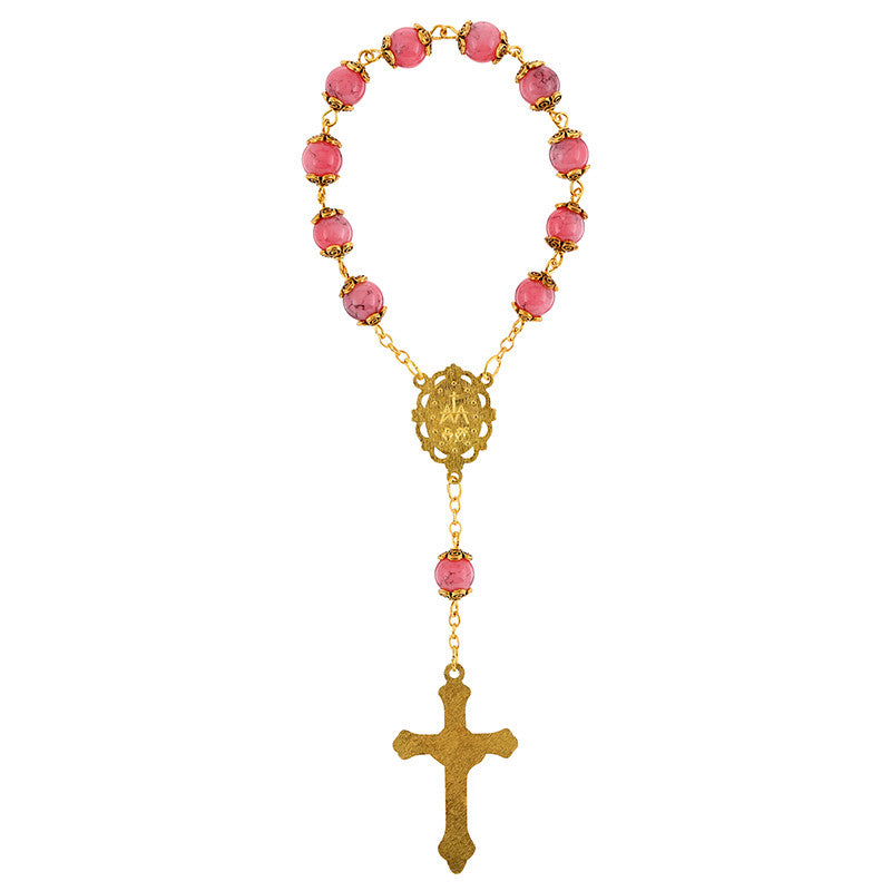 FREE Pink Miraculous Mary One-Decade Rosary