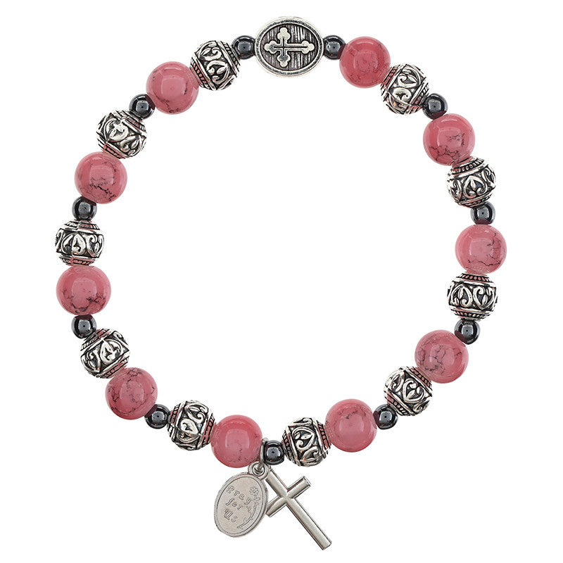 FREE Our Lady of Guadalupe Pink Rosary Bracelet