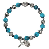 FREE Aqua Guardian Angel/St. Michael Bali Bead Rosary Bracelet