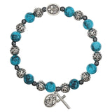 FREE Aqua Guardian Angel/St. Michael Bali Bead Rosary Bracelet