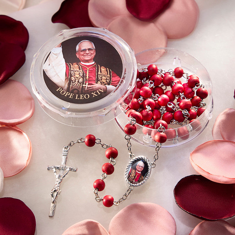 FREE Pope Leo XIV Rose Scented Rosary in Case