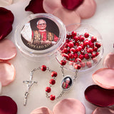 FREE Pope Leo XIV Rose Scented Rosary in Case