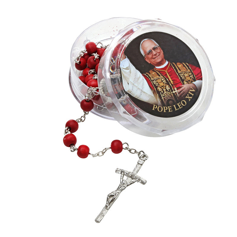 FREE Pope Leo XIV Rose Scented Rosary in Case