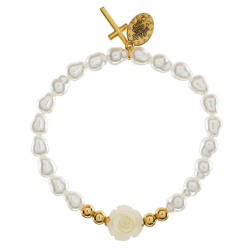 FREE Freshwater Pearl Miraculous Rose Bracelet