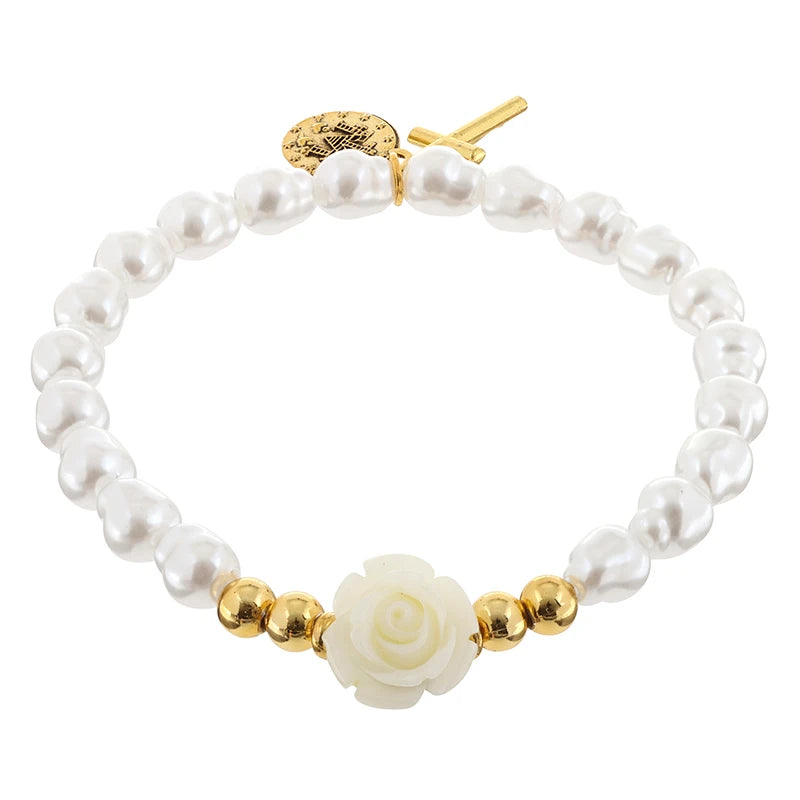 FREE Freshwater Pearl Miraculous Rose Bracelet