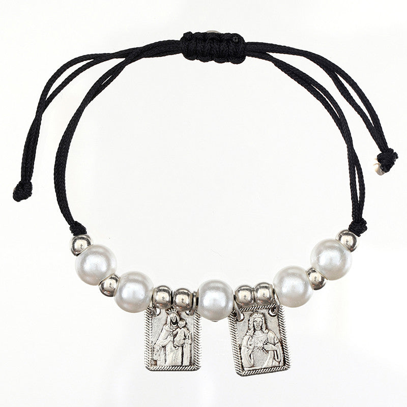 FREE Pearl Scapular Cord Bracelet